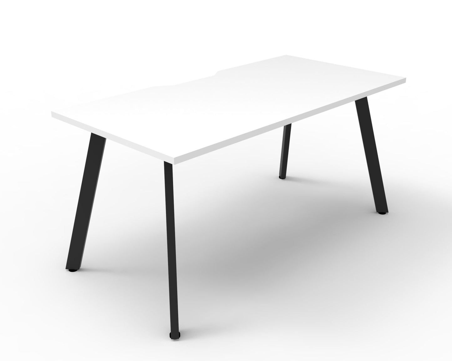 Eternity Single Sided Workstation natural white finish product view for office furniture hire