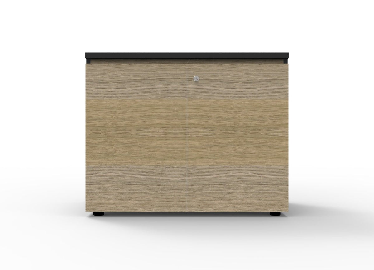 Rapid Infinity Swing Door Cupboard Hire in black - front view