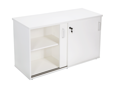Rapid Span Credenza Hire in natural white - front view