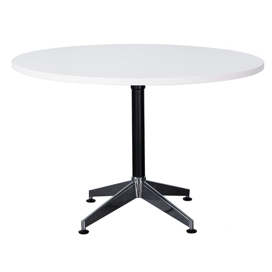 Typhoon 4 Star Round Table Hire in natural white - front view