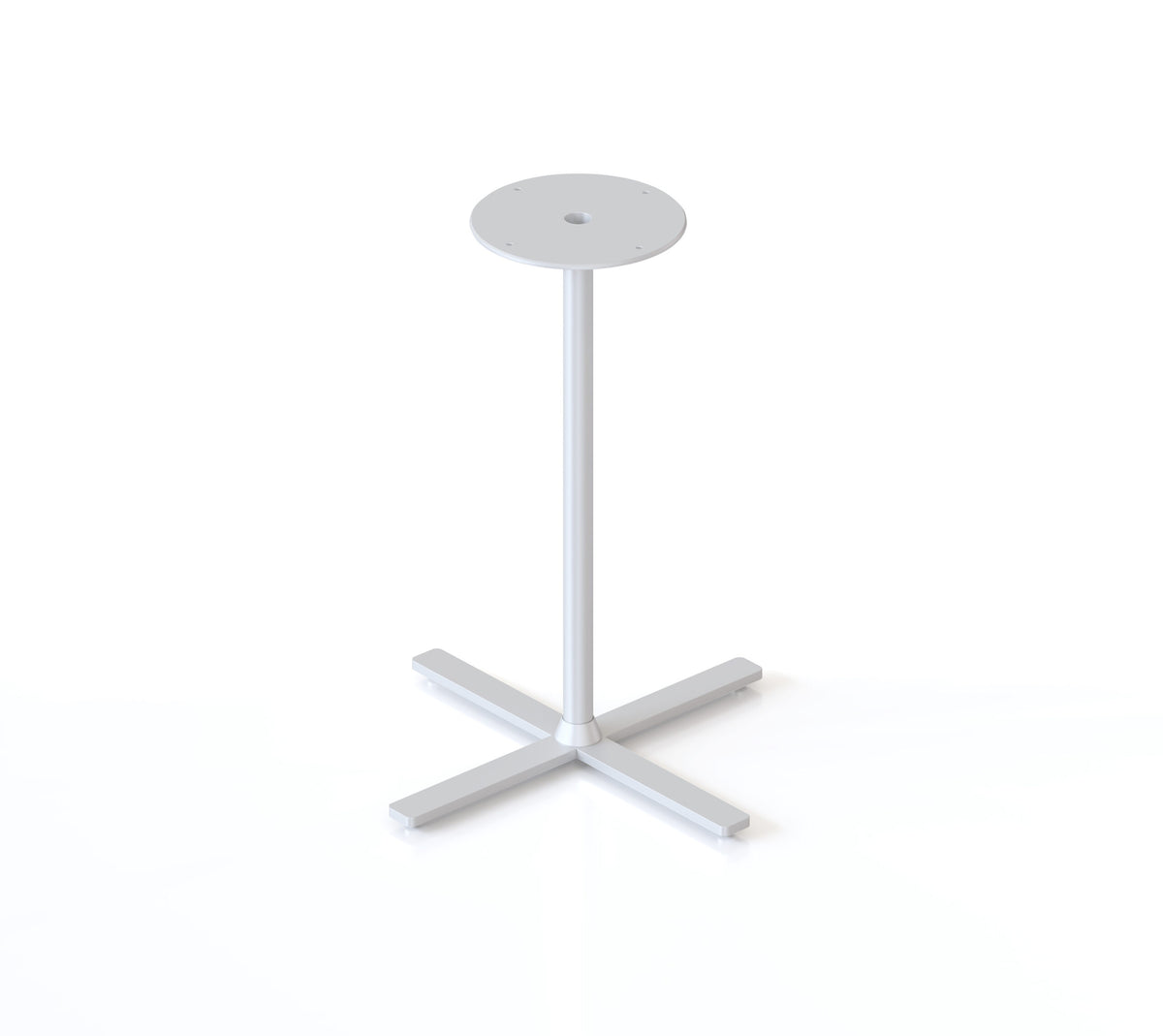 Kolo Side & Coffee Table Base Hire in white - angled view