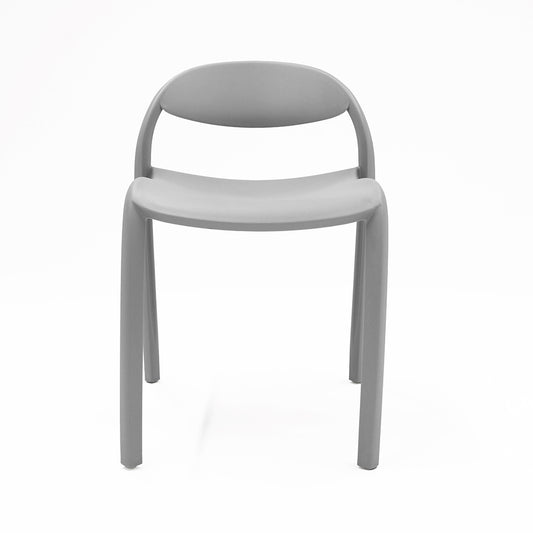 Flexi Junior Stacking Chair in grey shown from the front