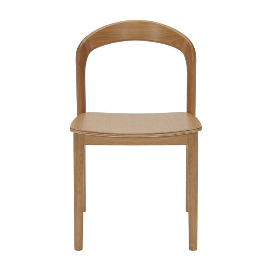 Nodo Chair American Oak angled view showing timber seat and back