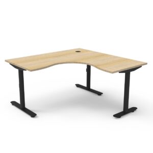 Halo Static Corner Workstation product view for office furniture hire