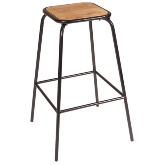 CONCEPT TUBE BAR STOOL - BLACK/BROWN
