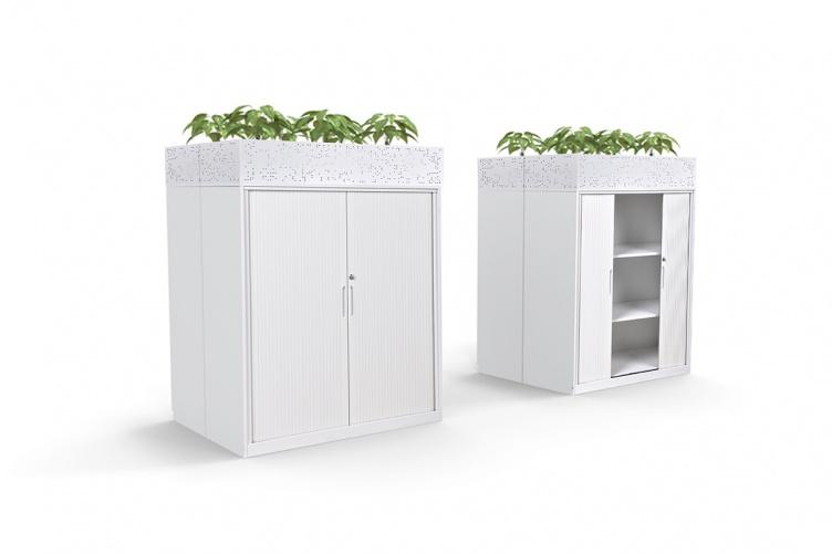 Lunar Metal Tambour Cabinet