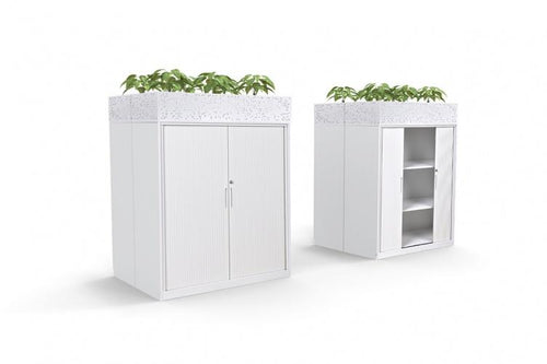 Lunar Metal Tambour Cabinet Hire