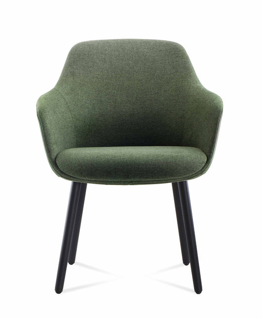 Aspen 4 Leg Tub Chair Hire in black - alternate view