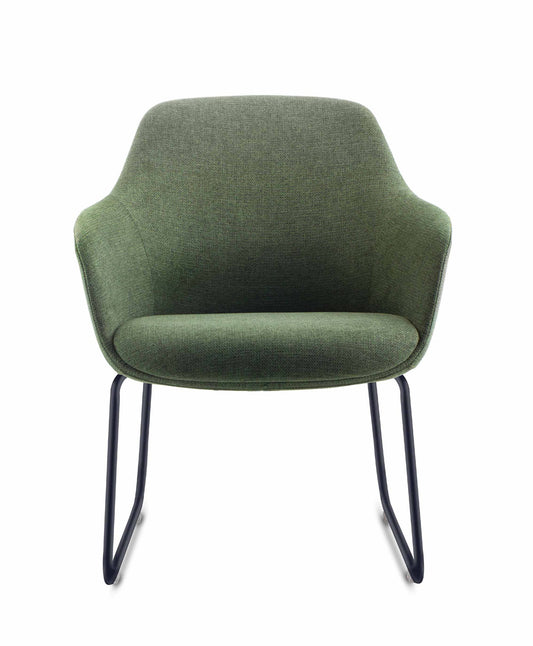 Aspen Sled Tub Chair Hire in black - alternate view