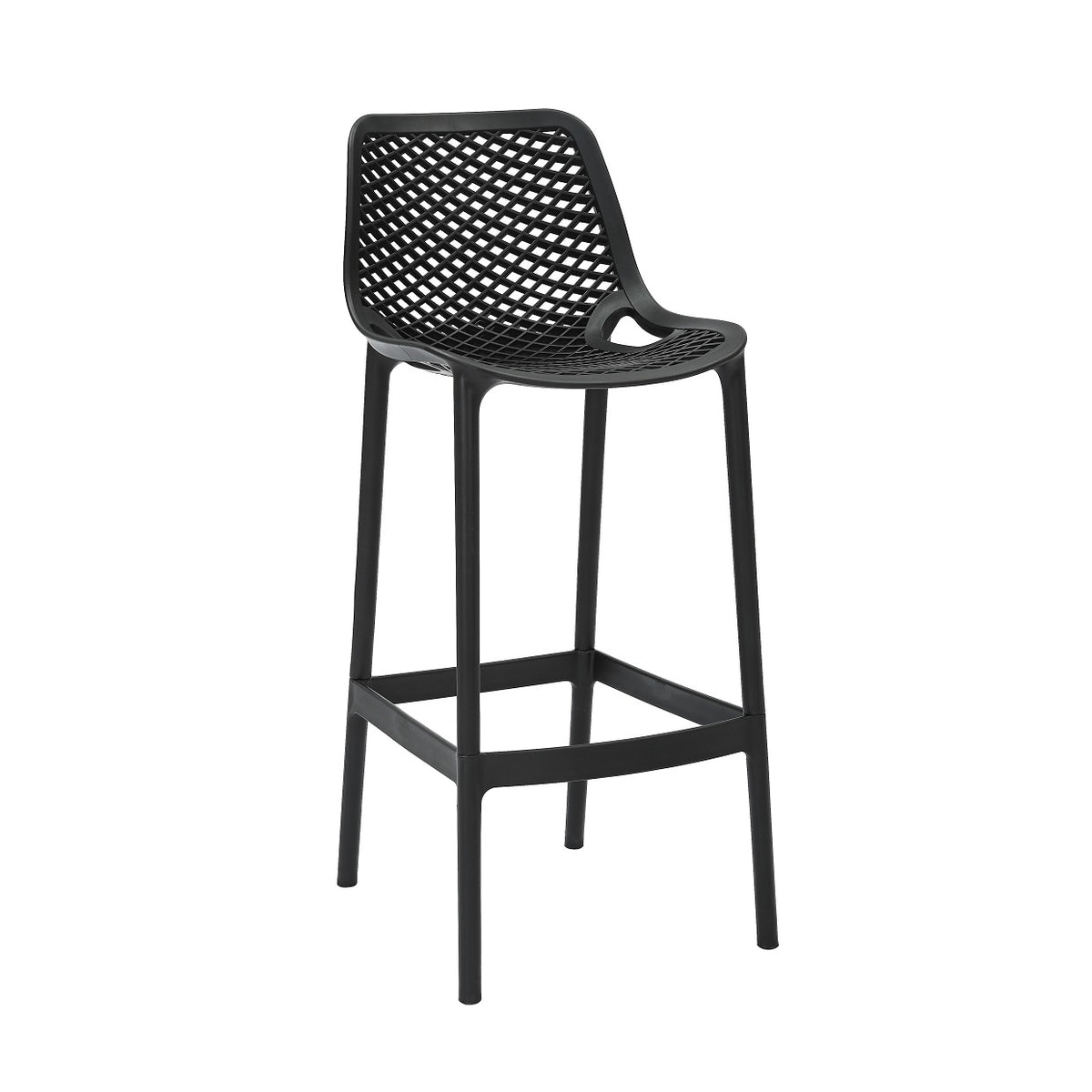Cast Stool - 750H Hire in black - alternate view