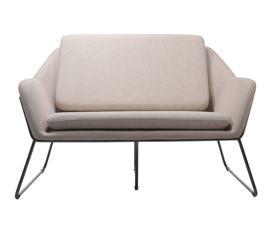 Cardinal Two Seater Arm Chair Hire in stone - alternate view