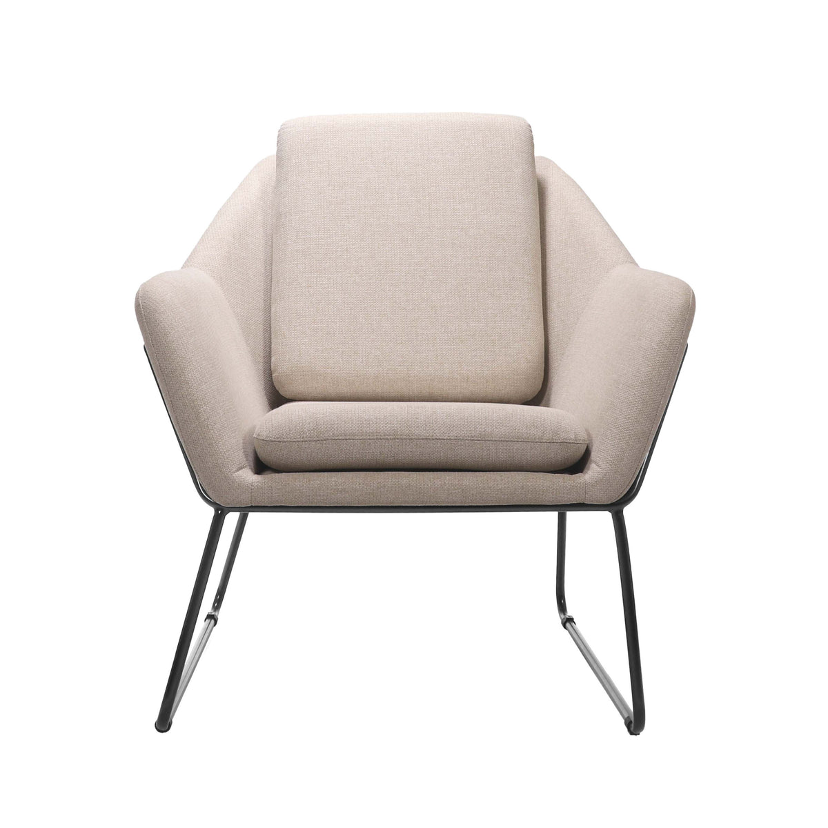 Cardinal Single Seater Arm Chair Hire in stone - alternate view