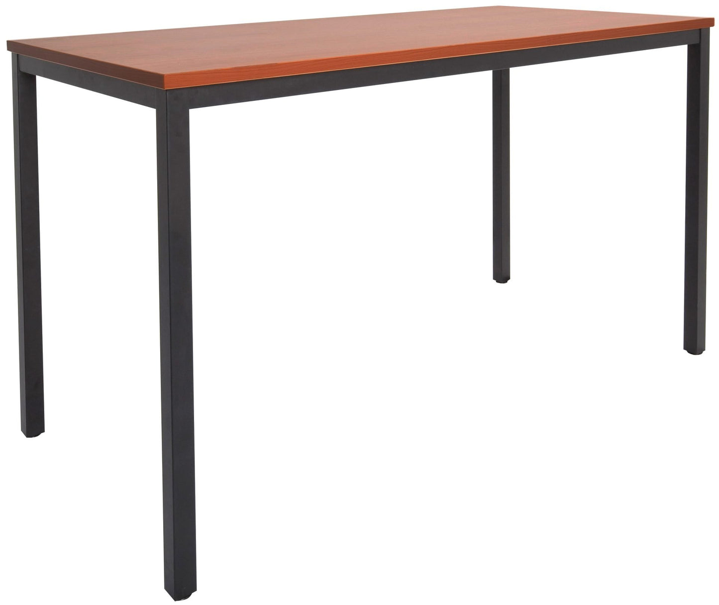 Drafting Height Steel Frame Table Cherry Top & Black P/C Frame / 1800mm W x 900mm D product view for office furniture hire