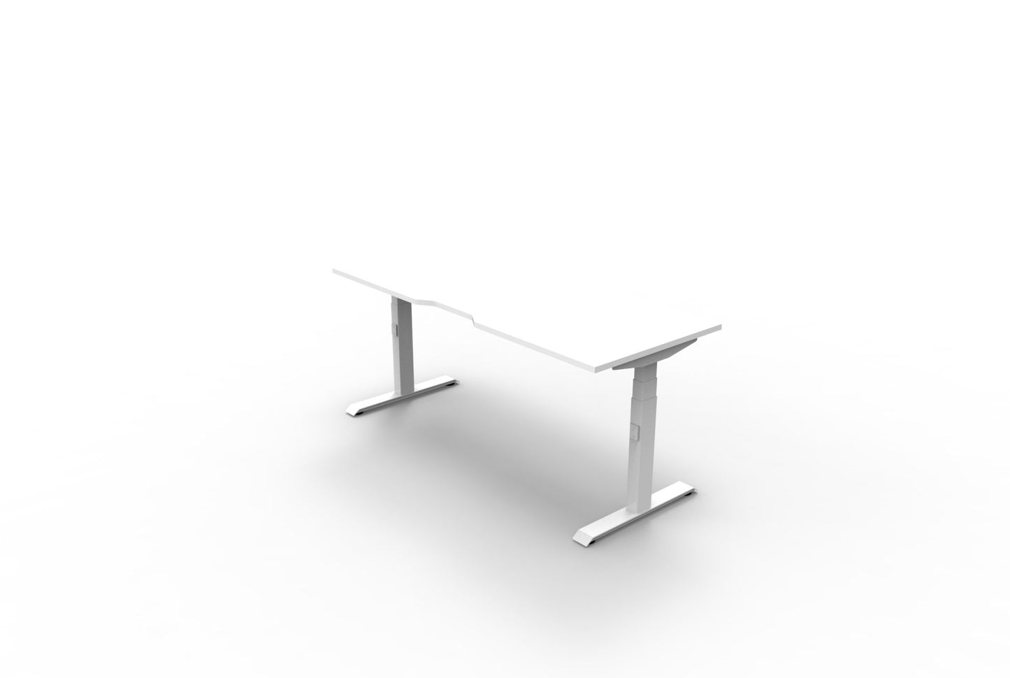 Boost+ Single Sided Workstation with Natural White top and White Satin frame