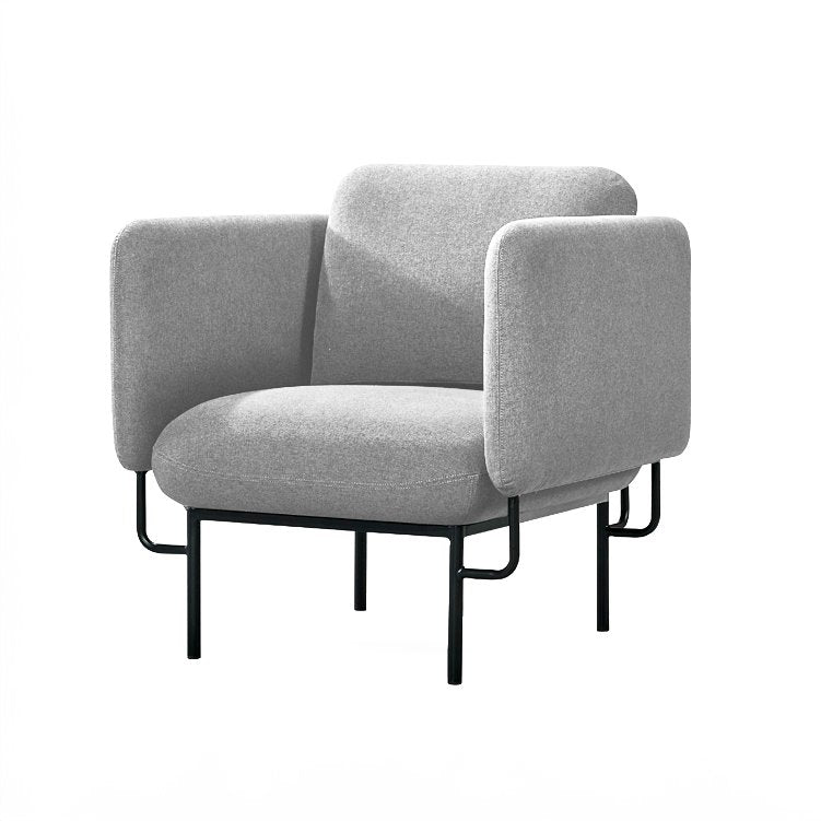 Capri 1 Seater Lounge in light grey fabric