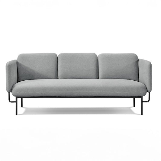 Capri 3 Seater Lounge in light grey commercial fabric