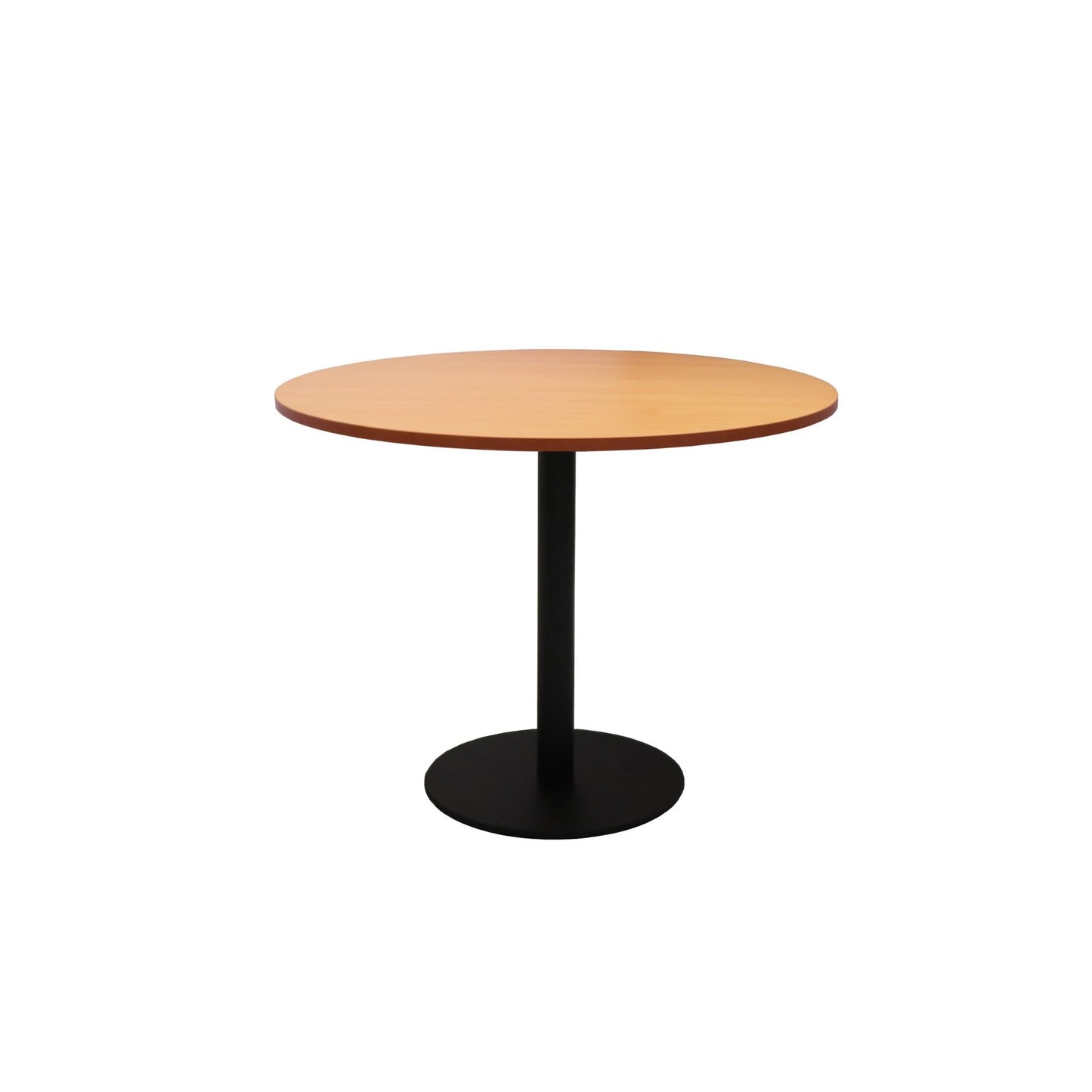 Estilo Round Table with beech top and black disc base