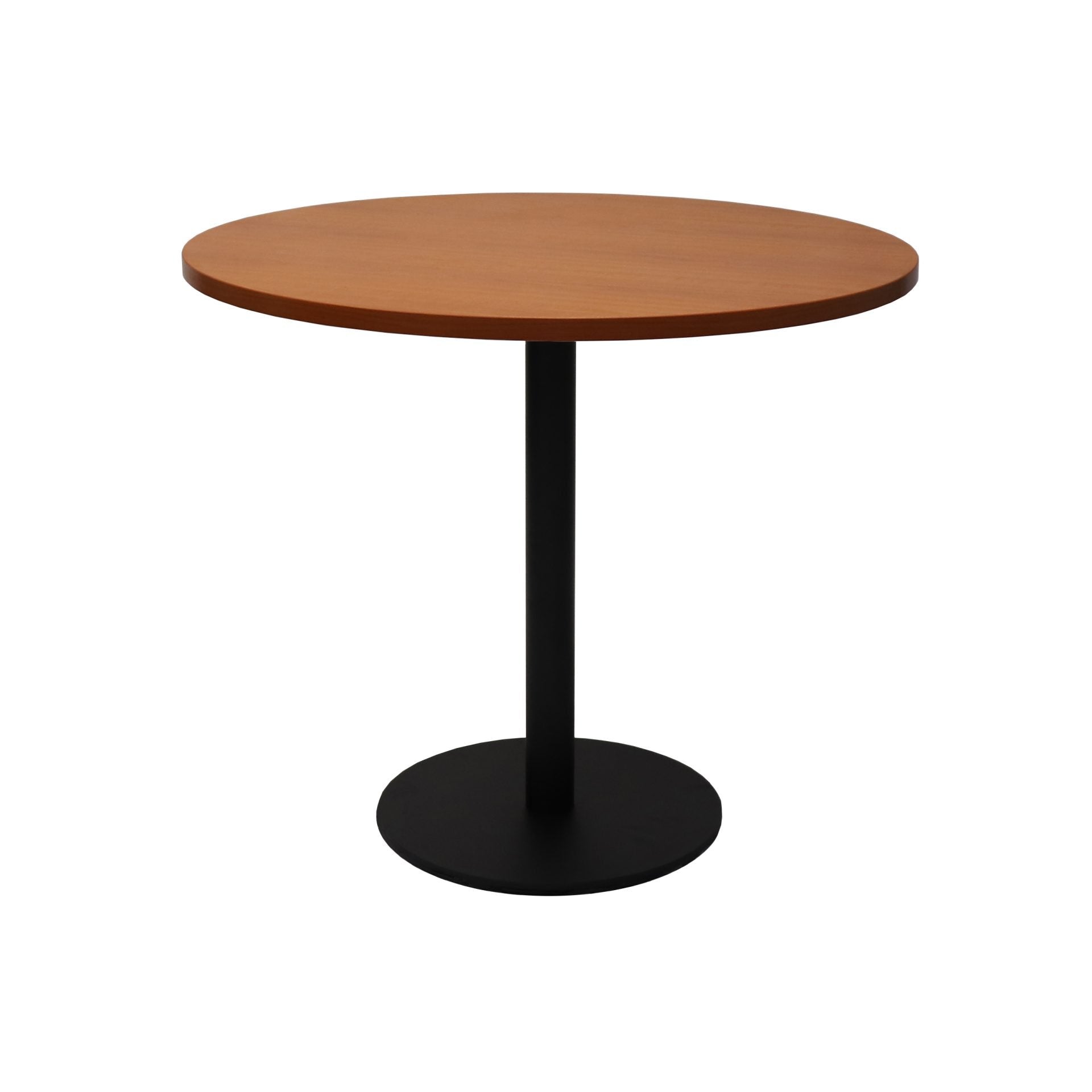 Estilo Round Table with cherry top and black disc base