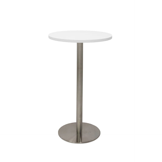 Estilo Round Dry Bar Table Hire in natural white - primary view