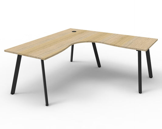 Eternity Leg Corner Workstation Hire in black - primary view