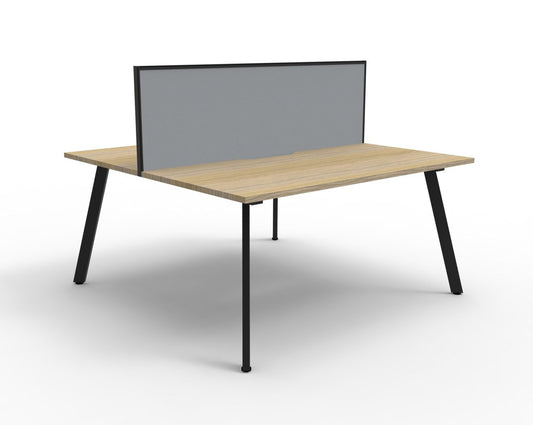 Halo Static Single Sided Desk Range natural oak finish product view for office furniture hire