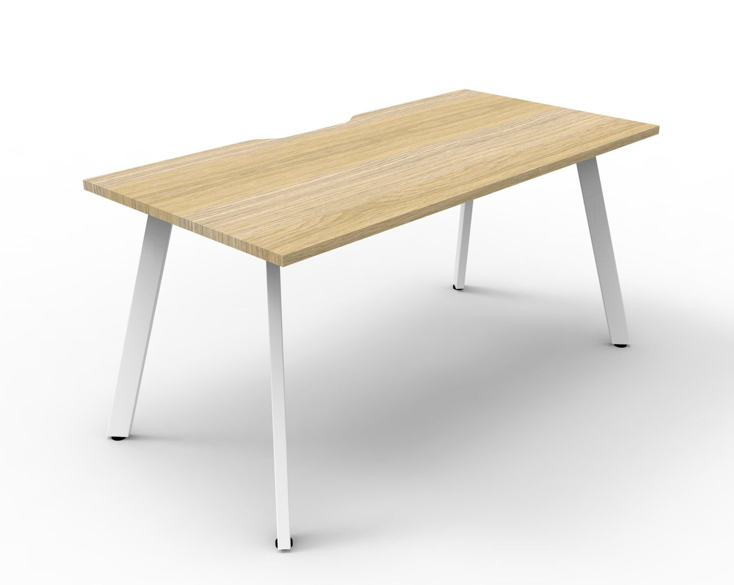 Eternity Single Sided Workstation natural oak finish product view for office furniture hire