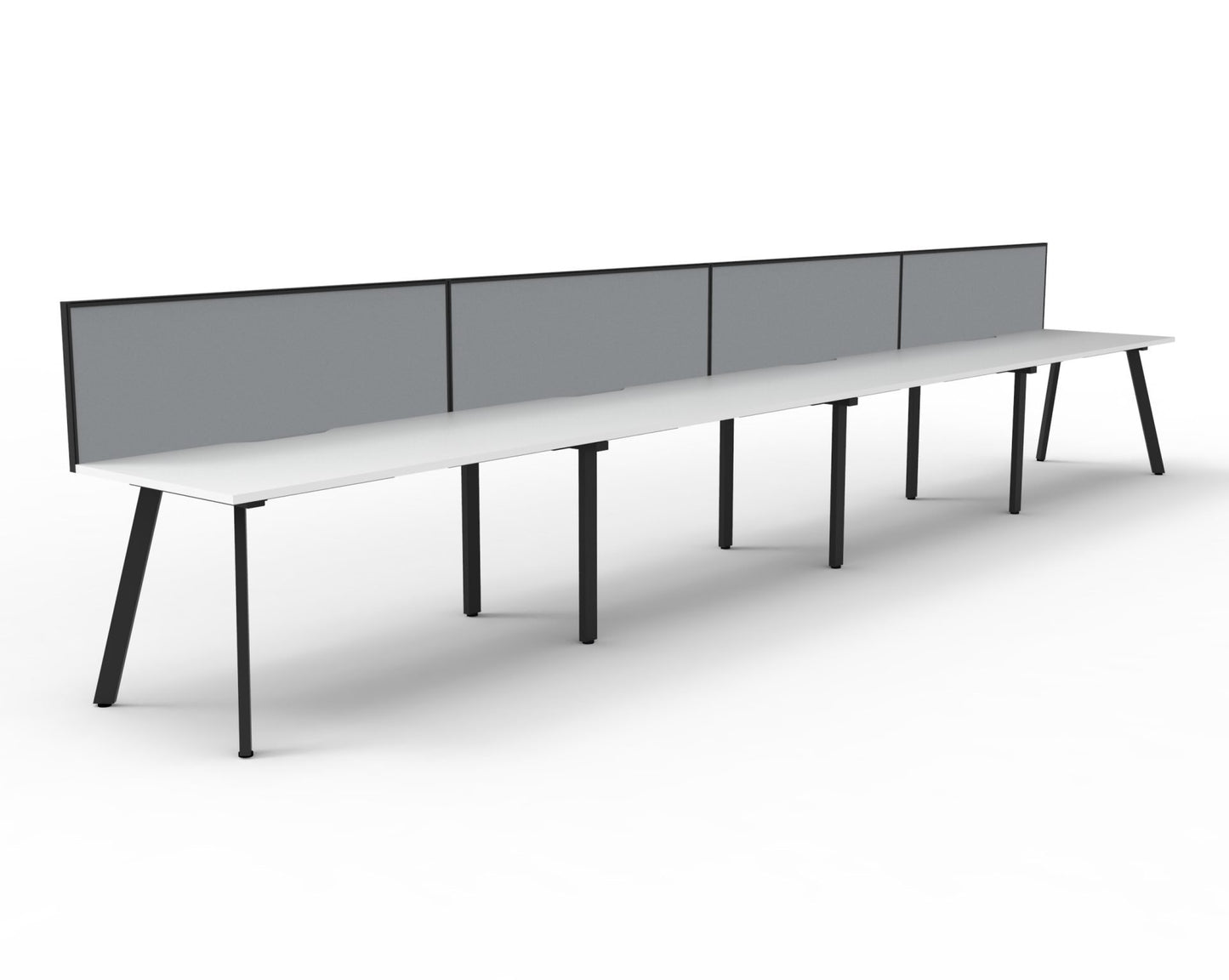 Eternity Single Sided Workstation natural white finish product view for office furniture hire