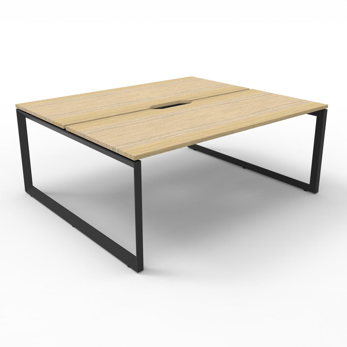 Infinity Back to Back Loop Leg Workstation Hire in natural oak - primary view