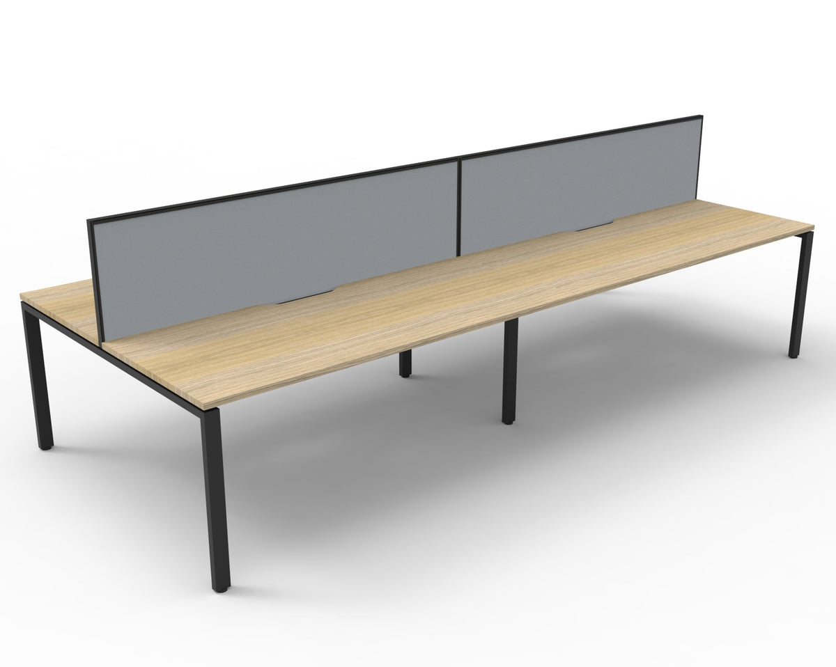 Infinity Back to Back Profile Leg 4 Person Workstation with screens