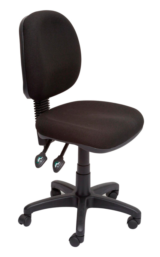 EC070BM medium back operator chair black fabric for office furniture hire