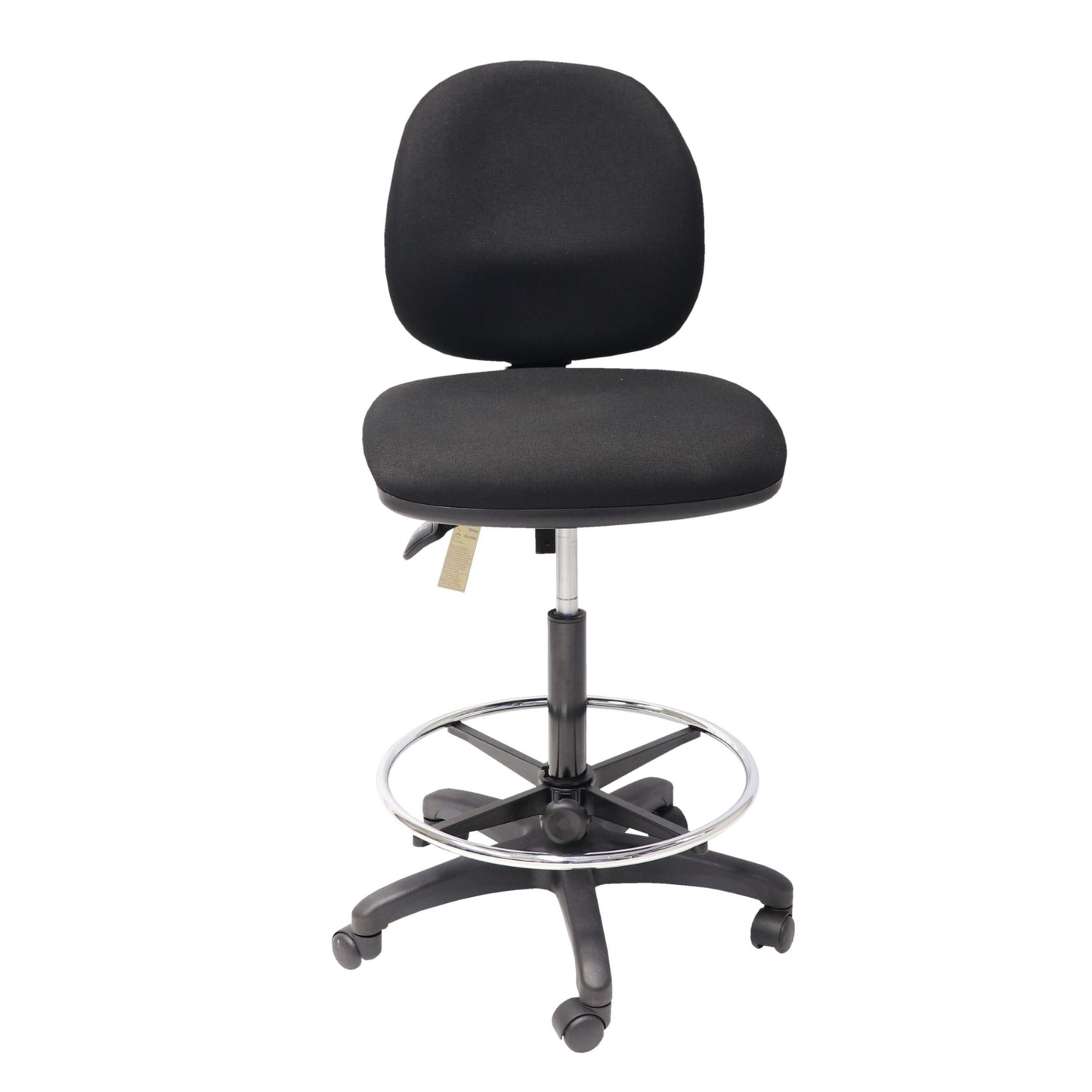 EC070BM medium back drafting chair black fabric for office furniture hire