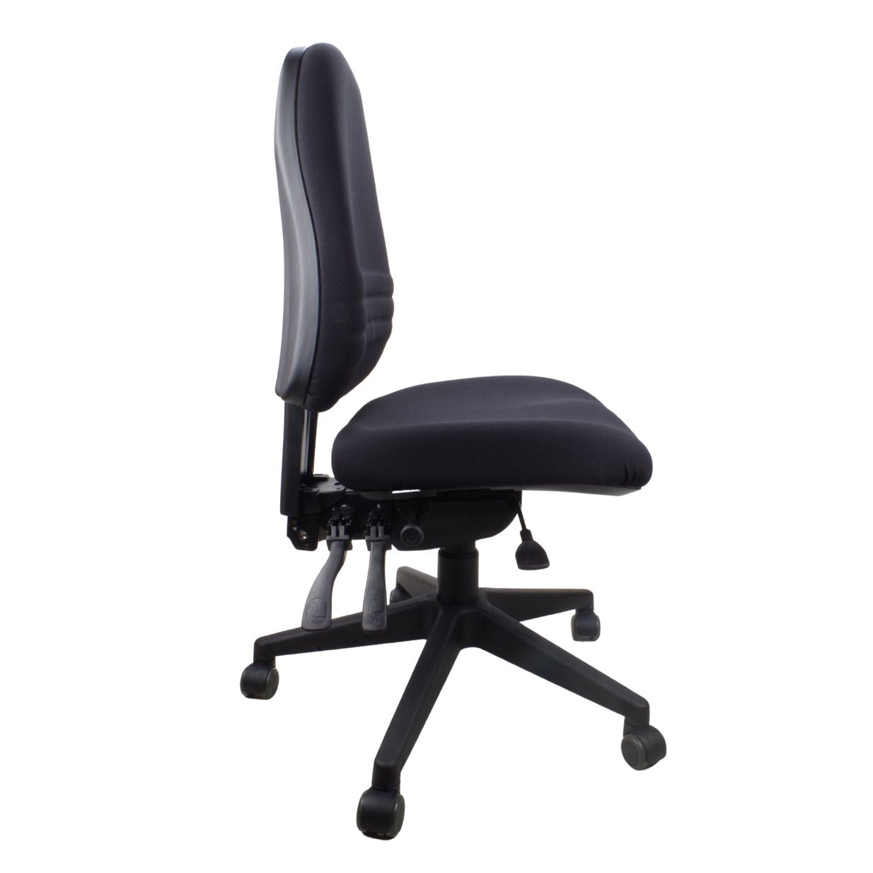 Endeavour Pro black PU leather chair detail for workplace hire