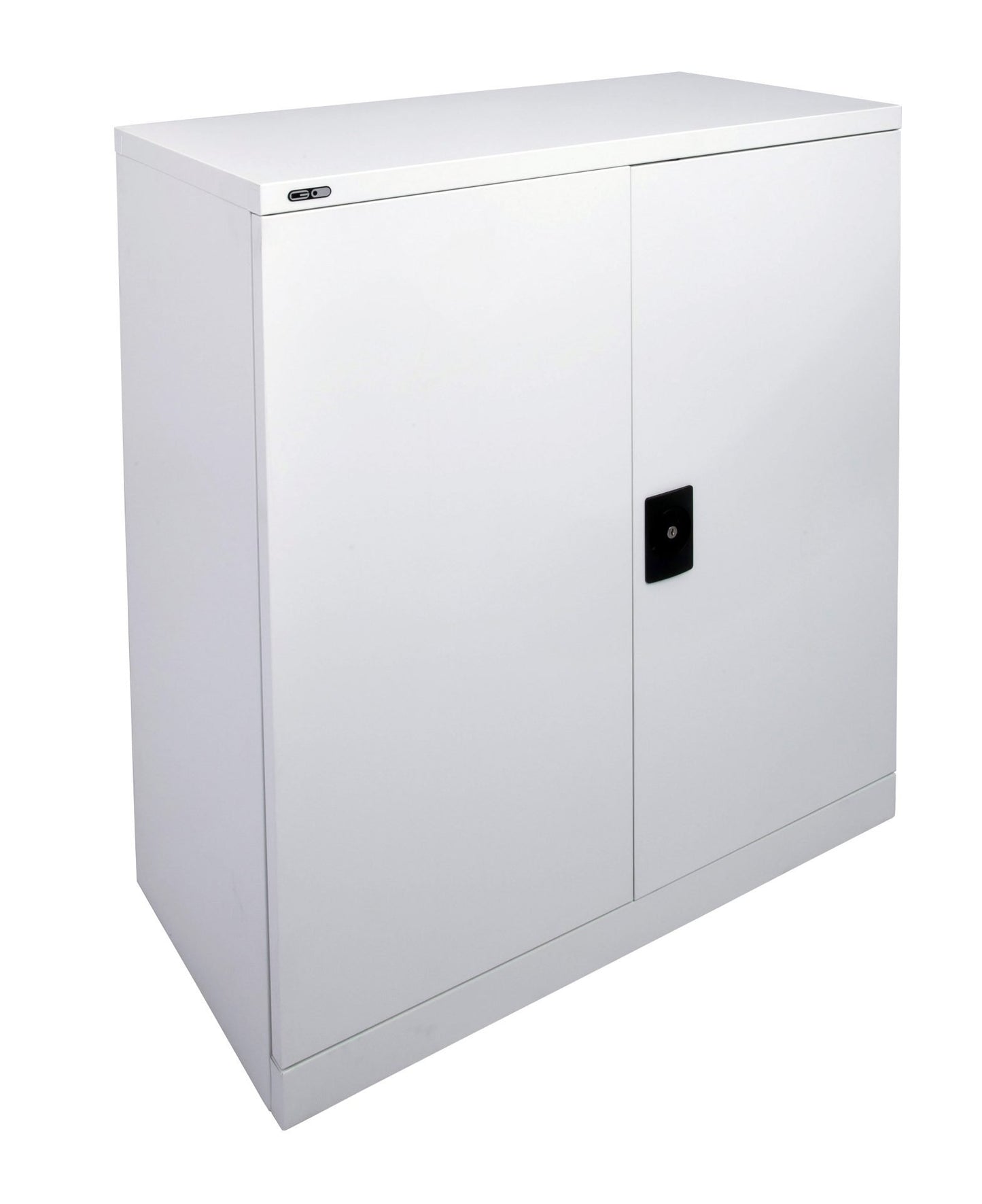 GO Swing Door Cupboard 1015mm H x 910mm W x 450mm D / Silver Grey product view for office furniture hire