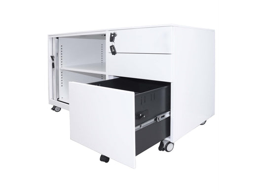 GO Steel Mobile Caddy - Left Tambour Hire - front view