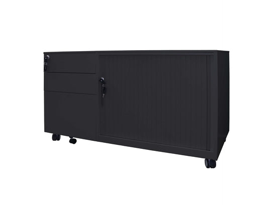 GO Steel Mobile Caddy - Right Tambour Hire in black - primary view