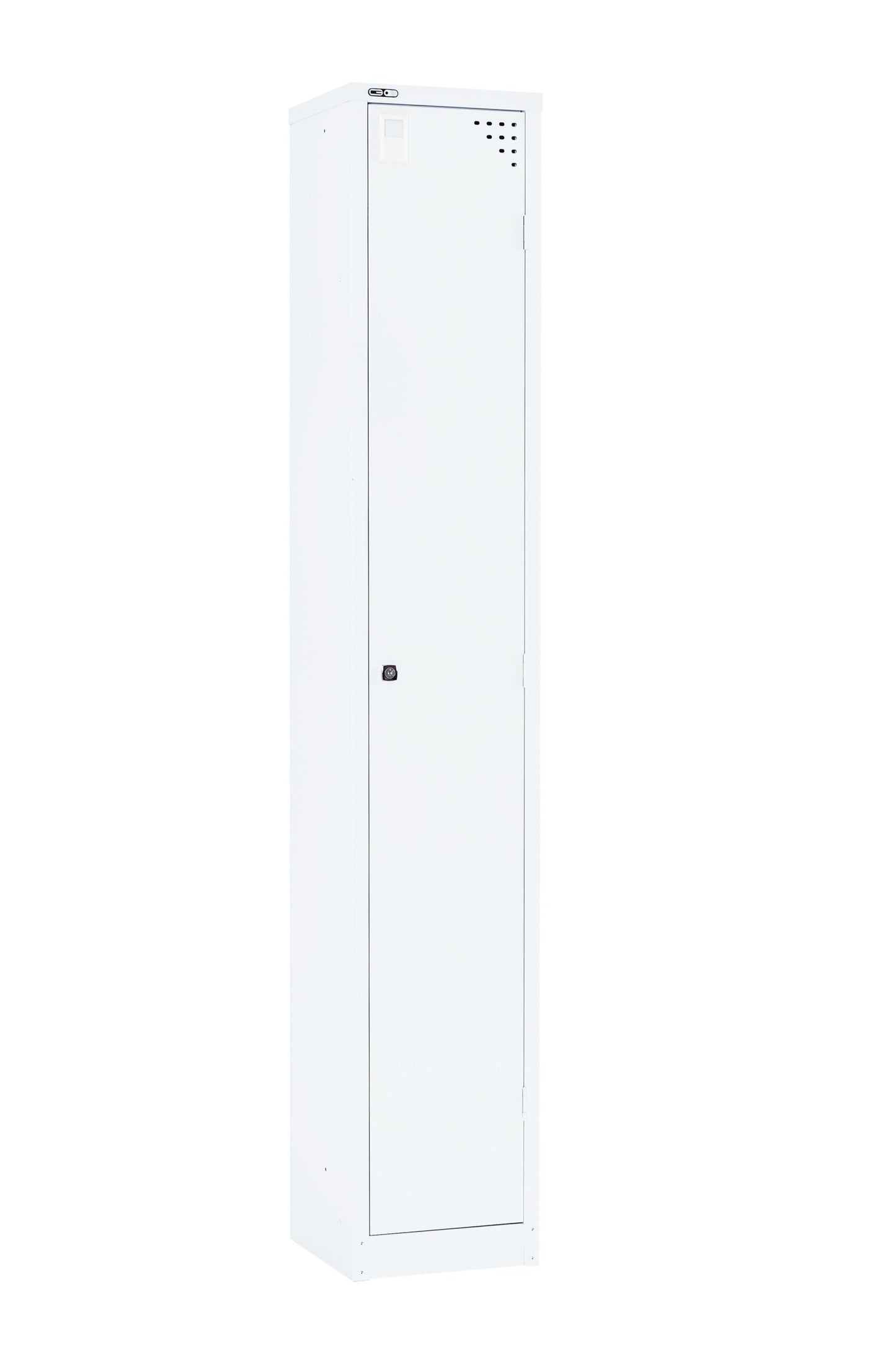 GO Steel 1 Door Locker White China P/C / 305mm primary view for office furniture hire