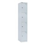 GO Steel 4 Door Locker product view for office furniture hire