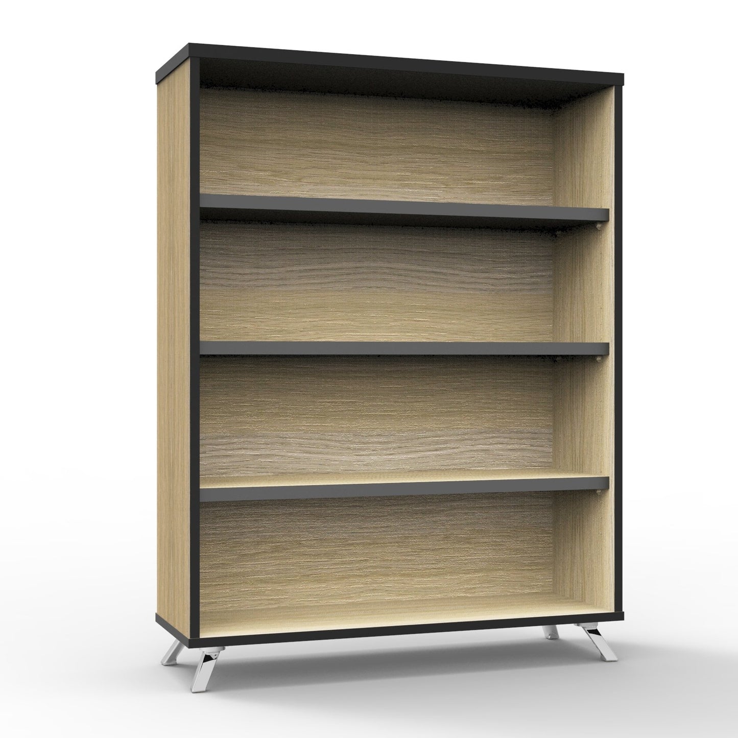 Rapid Infinity Bookcase 1200mm H x 900mm W x 315mm D / Natural Oak primary view for office furniture hire