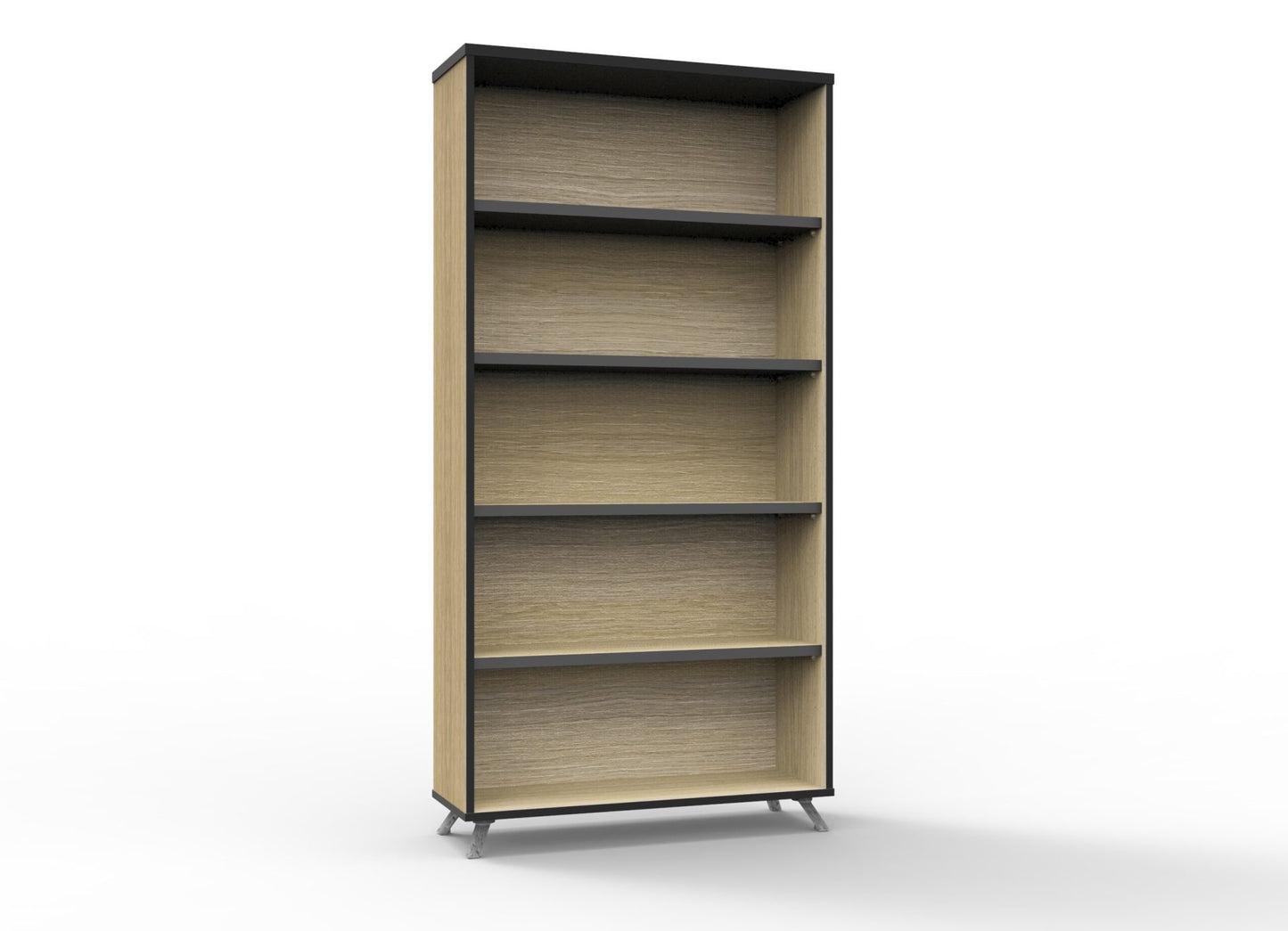 Rapid Infinity Bookcase 1800mm H x 900mm W x 315mm D / Natural Oak product view for office furniture hire