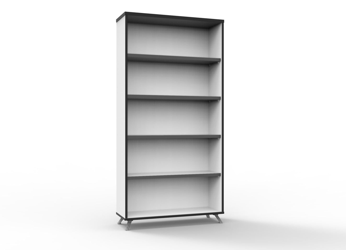 Rapid Infinity Bookcase 1800mm H x 900mm W x 315mm D / Natural White product view for office furniture hire