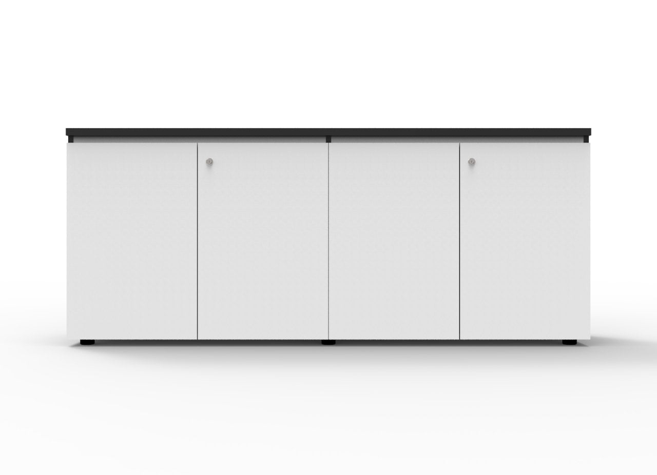 Rapid Infinity Swing Door Cupboard 1800mm W x 450mm D x 730mm H / Natural White product view for office furniture hire
