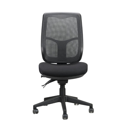 Merida high back mesh operator chair black for office furniture hire