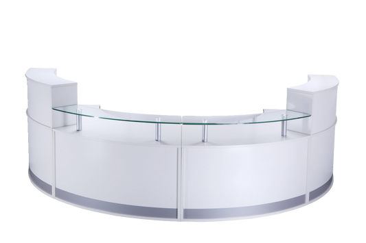 Modular Reception Counter Hire - front view