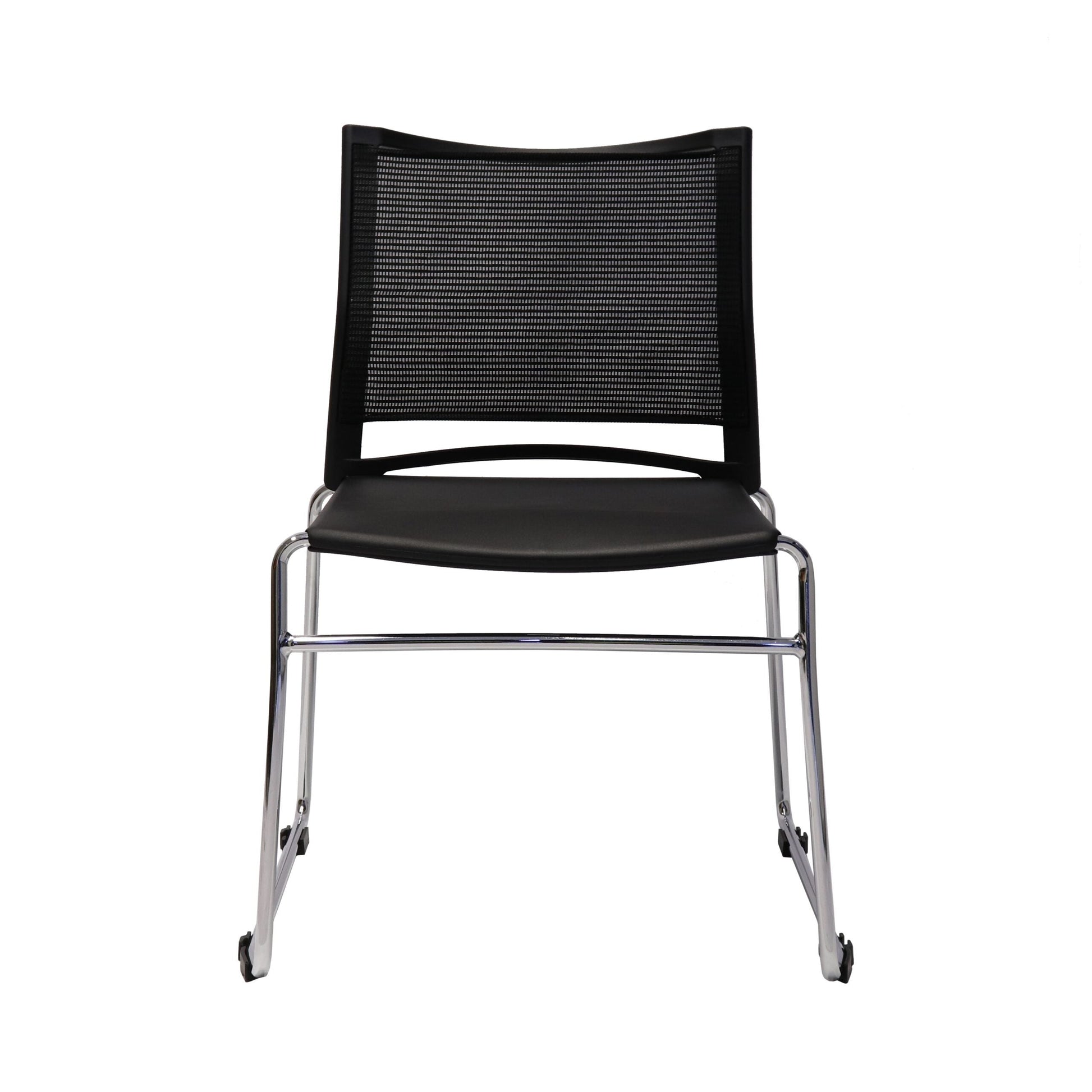 Rapidline PMV-BK Stackable Mesh Back Visitor Chair