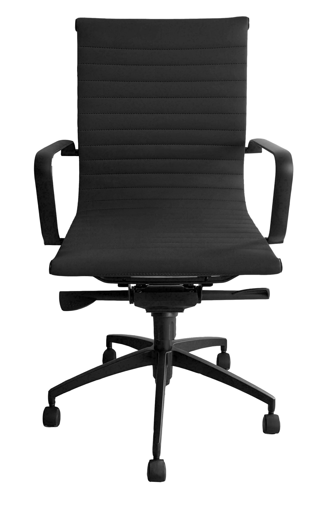 PU605M Executive Chair with black powder-coated base