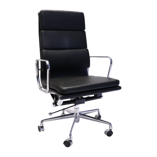 PU900H high back executive chair front view for office furniture hire