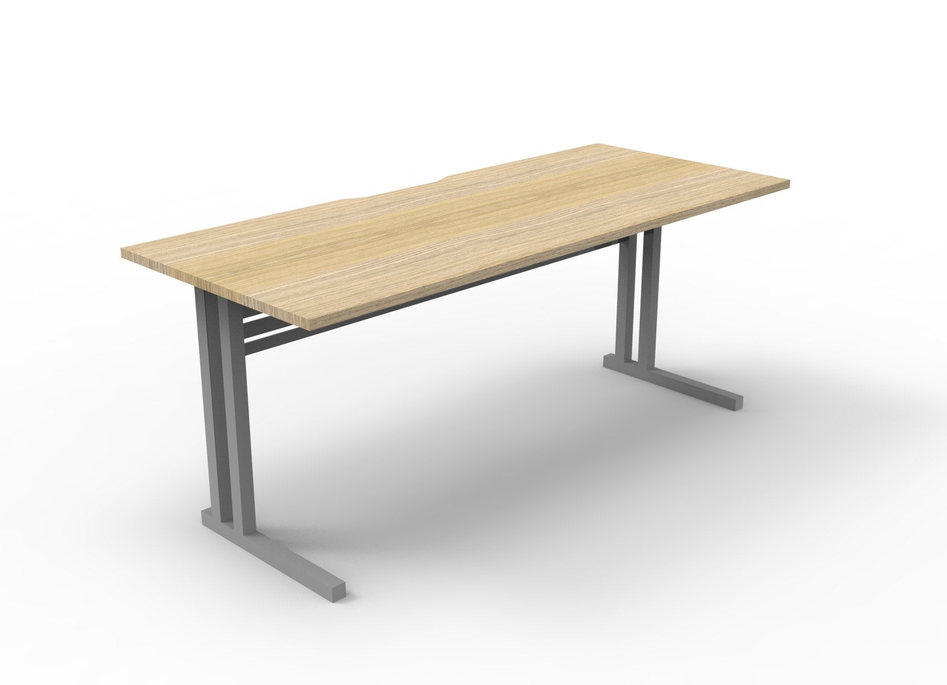 Rapid Span C-Leg Desk natural oak finish product view for office furniture hire
