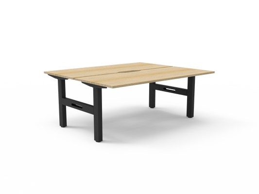 Boost Static Back to Back Workstation Hire in black - primary view