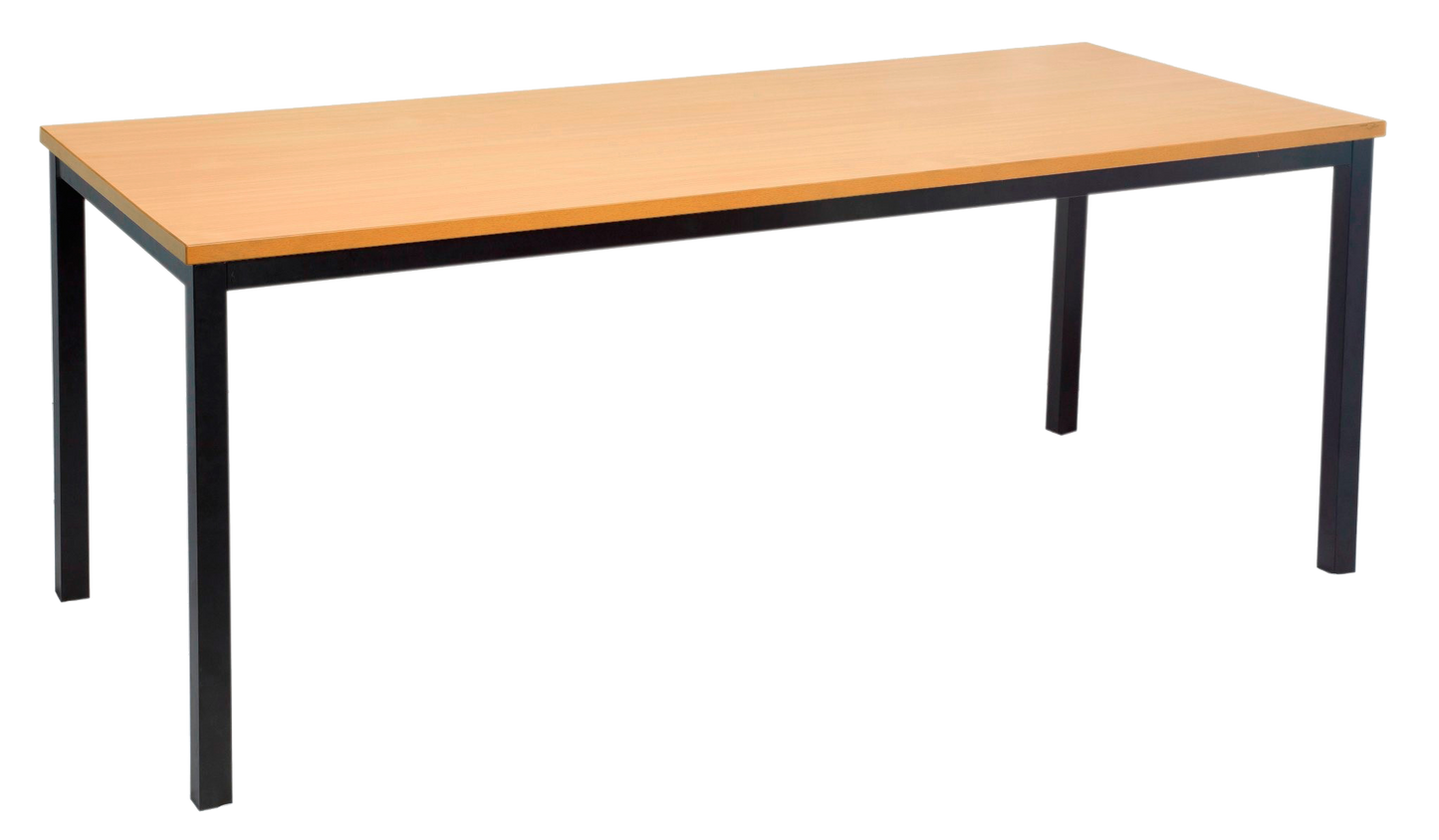 Rapidline Steel Frame Table Beech / 1800mm W x 750mm D x 730mm H product view for office furniture hire
