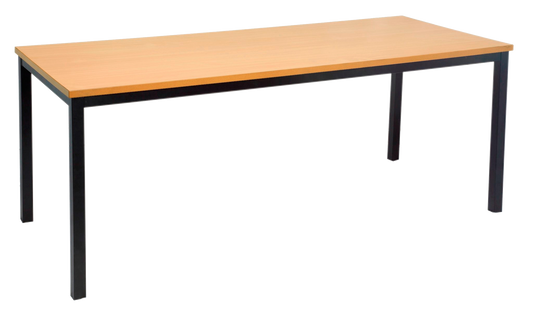 Rapidline Steel Frame Table Hire in beech - front view
